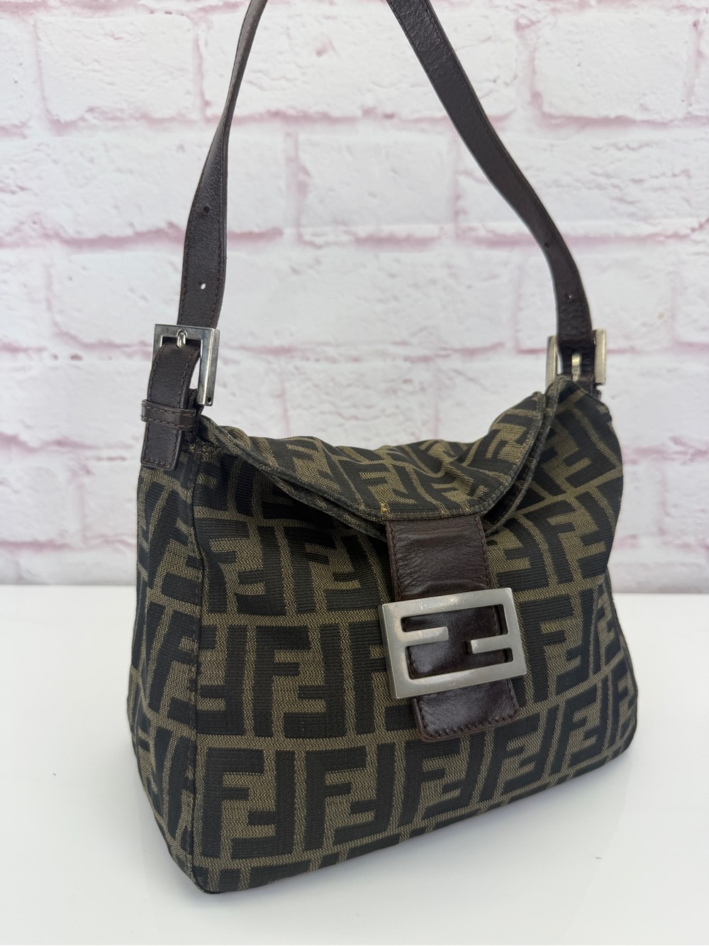 Fendi Zucca Mama Baguette Tobacco